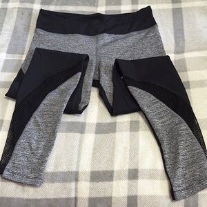 Forever 21 Gray and Black Color Block Leggings